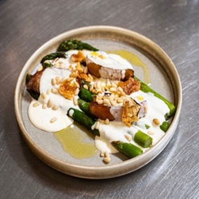 Asparagus crème de brie